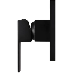 Della Francesca DIY & Renovation Polished Black Bathroom Shower Wall Mixer W/ WaterMark