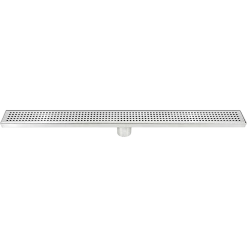 Della Francesca DIY & Renovation 80cm Bathroom Shower Stainless Steel Grate Drain W/ Centre Outlet Floor Waste