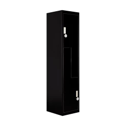Salvatore Angelotti Black Two-Door L-shaped Office Gym Shed Storage Locker - 4-Digit Combination Lock
