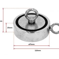 FactoryFast.com.au 340Kg Salvage Strong Recovery Magnet Neodymium Hook Treasure Hunting Fishing