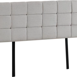 Palermo Beige Linen Fabric Queen Deluxe Tufted Headboard Bedhead Furniture