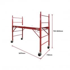 Randy & Travis Machinery Red Mobile Safety High Scaffold / Ladder Tool - 450kg DIY & Renovation