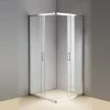 Della Francesca 900 X 1200mm Sliding Door Nano Safety Glass Shower Screen In CHROME