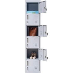 Salvatore Angelotti Grey 6-Door Locker For Office Gym Shed School Home Storage - Standard Lock With 2 Keys Furniture