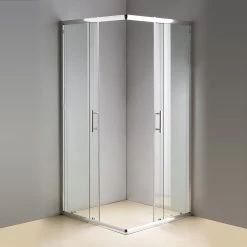 Della Francesca 800 X 800mm Sliding Door Nano Safety Glass Shower Screen In CHROME DIY & Renovation