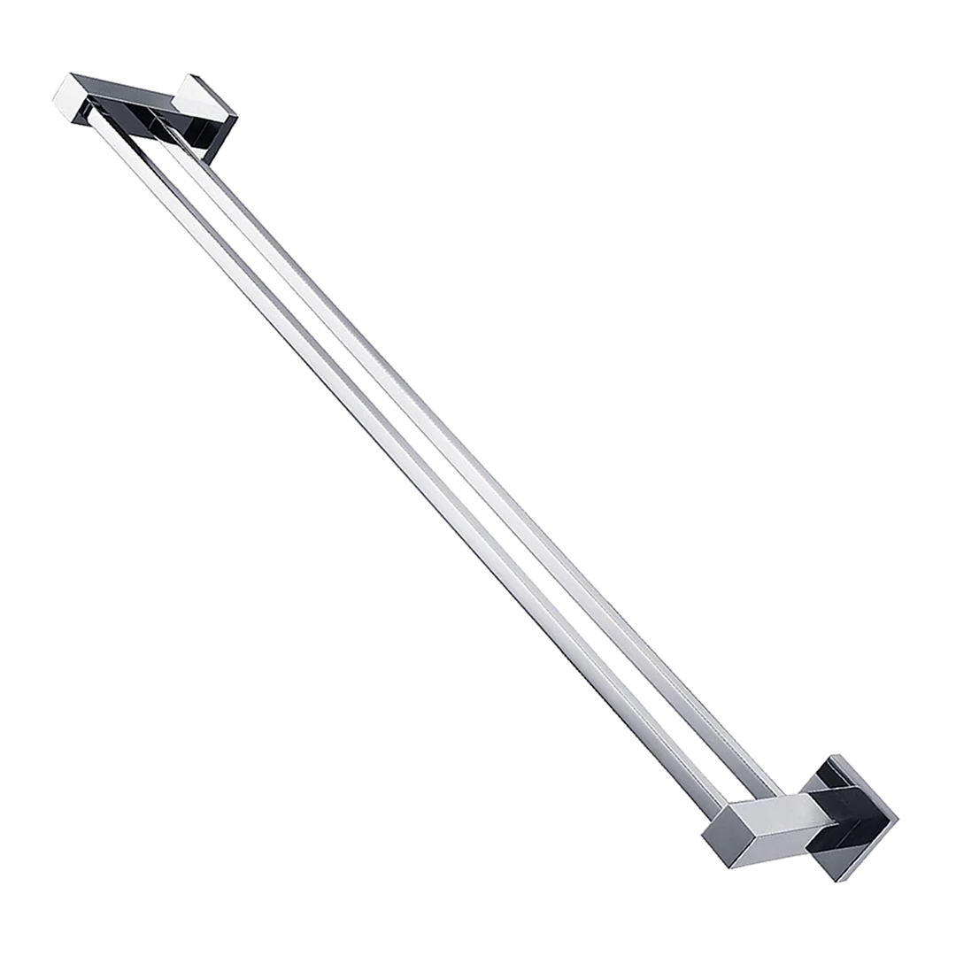 Della Francesca Double Classic Chrome Towel Bar Rail Bathroom DIY & Renovation