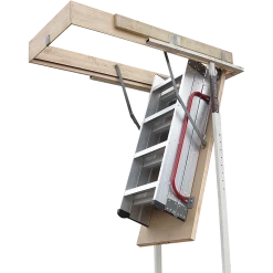 Randy & Travis Machinery DIY & Renovation Deluxe Aluminium Attic Loft Ladder - 2.7m To 3.05m