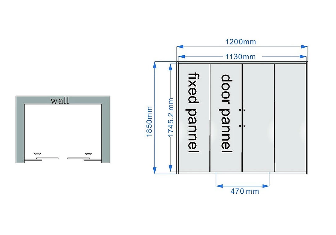 120cm Sliding Door Safety Glass Shower Screen By Della Francesca DIY & Renovation