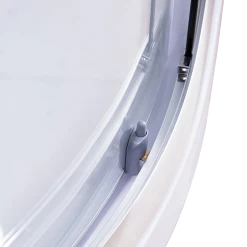 Della Francesca DIY & Renovation 90 X 90cm Rounded Sliding 6mm Curved Shower Screen With Base In Chrome