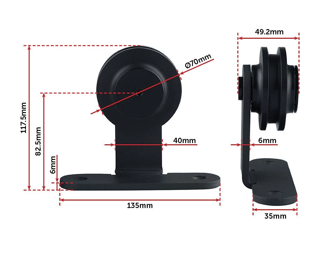 Randy & Travis Machinery DIY & Renovation 2.4m Sliding Barn Door Hardware
