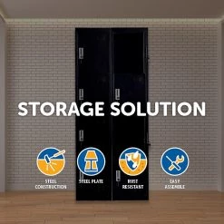 Salvatore Angelotti Furniture Four-Door Office Gym Shed Storage Lockers