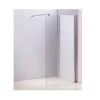 Della Francesca 110 X 210cm Frameless 10mm Safety Glass Shower Screen In Round CHROME