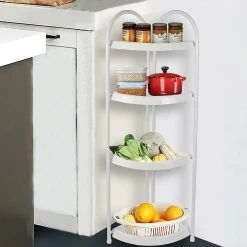 Randy & Travis Machinery Shower Corner Shelf White Caddy Bathroom Shelves Organiser Bath Storage Rack 4