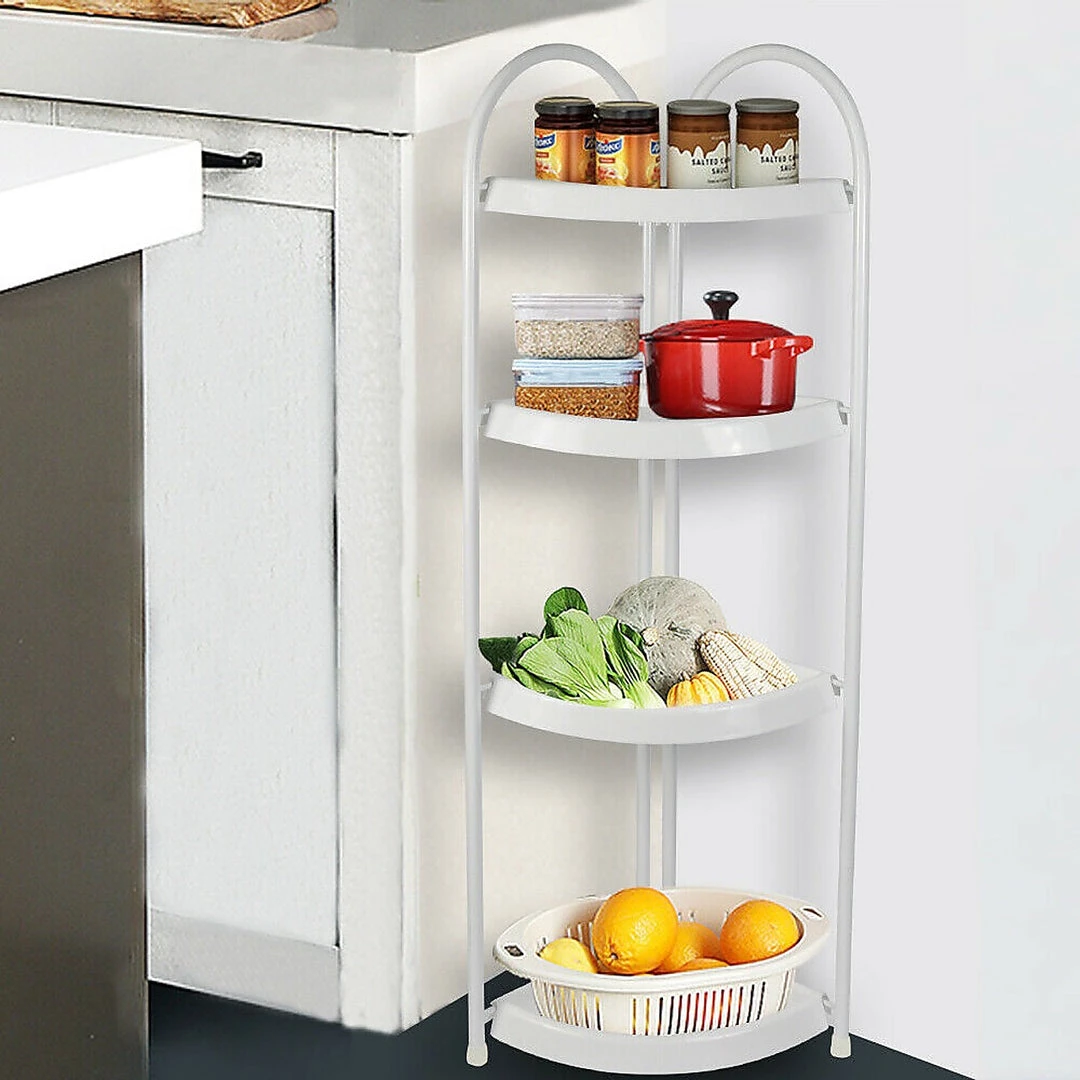 Randy & Travis Machinery Shower Corner Shelf White Caddy Bathroom Shelves Organiser Bath Storage Rack 4