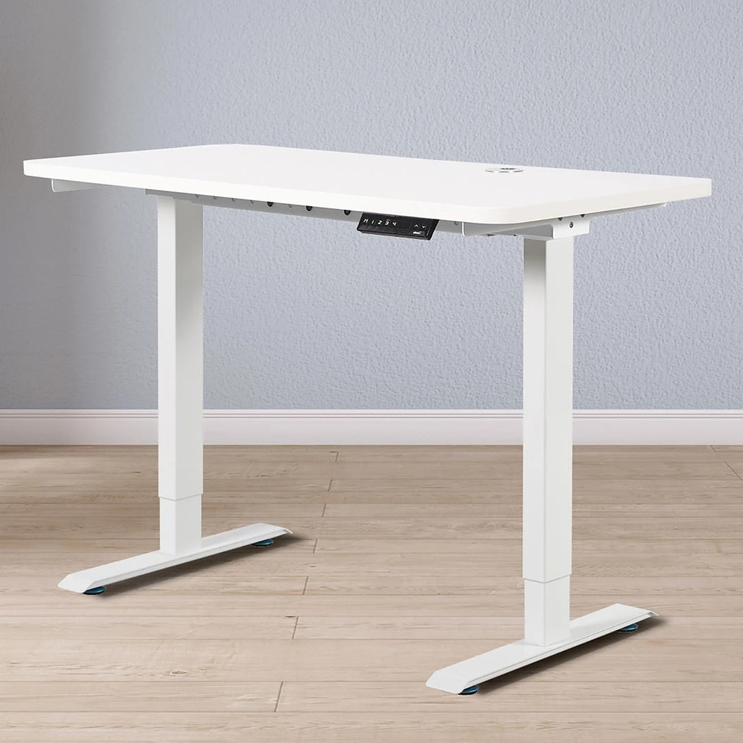 Furniture Palermo Standing Desk Sit Stand Height Adjustable Motorised 120cm Table Dual Motor