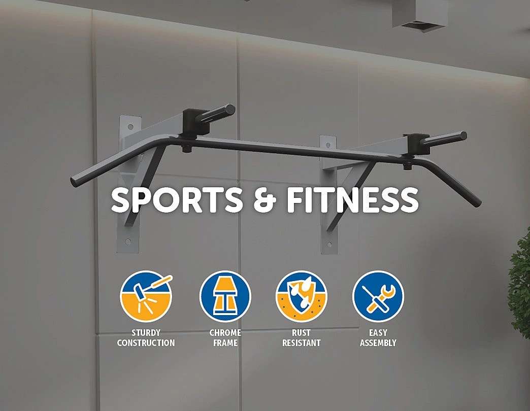 Randy & Travis Machinery Wall Mounted Chin Up Bar Pull Up