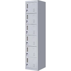 Salvatore Angelotti Grey 6-Door Locker For Office Gym Shed School Home Storage - Standard Lock With 2 Keys Furniture