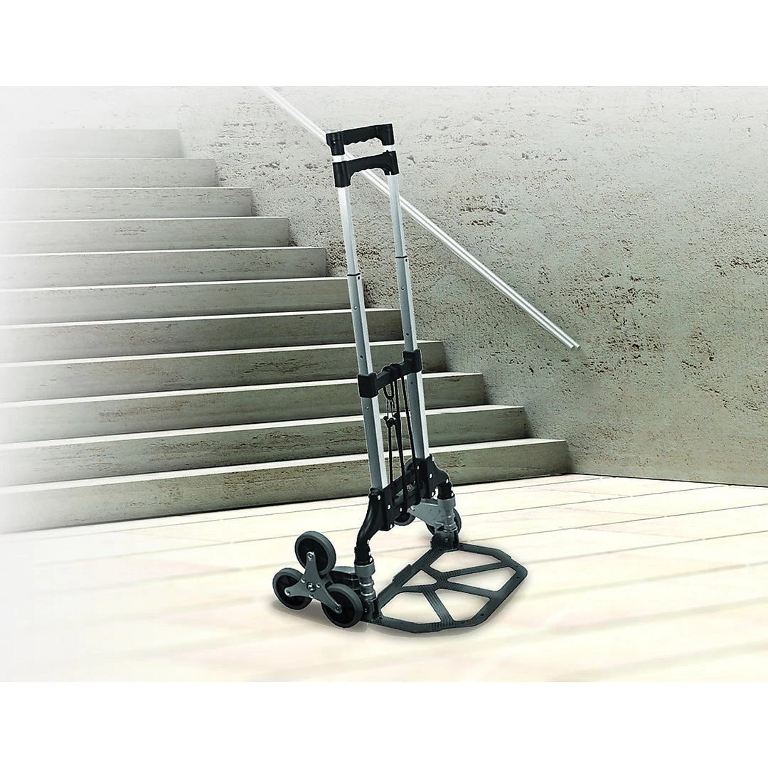 Randy & Travis Machinery Stair Climbing Trolley 6 Wheels Aluminium Folding Hand Cart Climb Steps DIY & Renovation