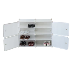 Randy & Travis Machinery White Cube DIY Shoe Cabinet Rack Storage Portable Stackable Organiser Stand