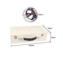 Randy & Travis Machinery Deluxe Boules Bocce 8 Alloy Ball Set With Wooden Case