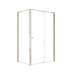 Della Francesca Front: (114~122) X 195cm Adjustable Semi Frameless Shower Screen In Chrome Side: (77~80) X 195cm DIY & Renovation