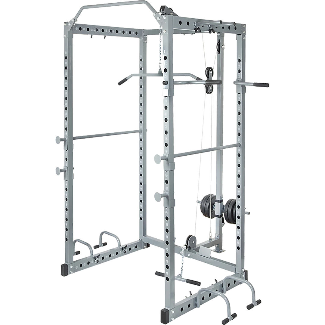 Randy & Travis Machinery Power Rack Squat Cage Stands W Lat Pulldown Home Gym