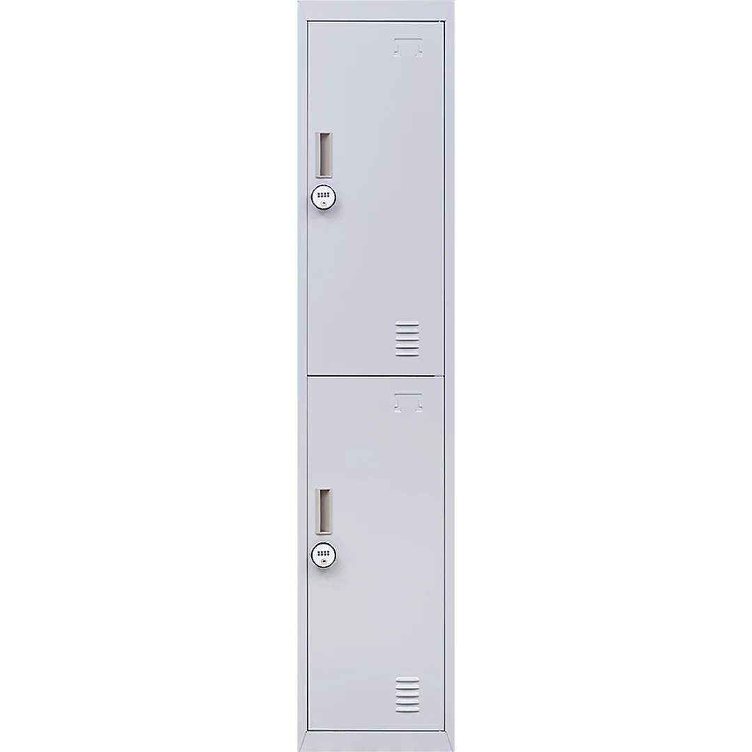 Salvatore Angelotti Furniture Grey 2-Door Locker For Office Gym Shed School Home Storage - 4-Digit Combination Lock