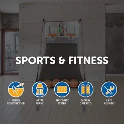 Randy & Travis Machinery Arcade Basketball Game 2-Player Electronic Sports Games & Hobbies