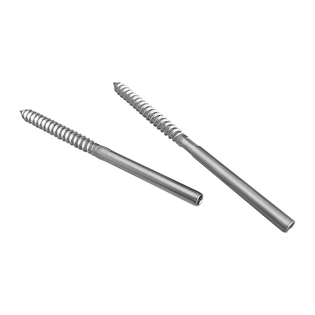 Randy & Travis Machinery DIY & Renovation Stainless Steel DIY Rope Balustrade Kit 3.2mm Swage 2 X Lag Screw Term - 10 Pack