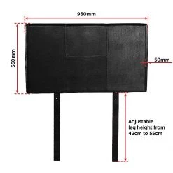 Palermo Furniture Single Black PU Leather Bed Headboard Bedhead