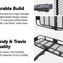 Randy & Travis Machinery Car Luggage Basket Trailer Hitch Cargo Carrier