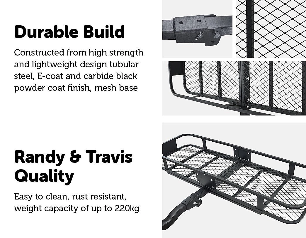 Randy & Travis Machinery Car Luggage Basket Trailer Hitch Cargo Carrier
