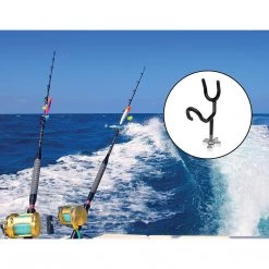 Randy & Travis Machinery 4PC Boat 20 Degree Angle Fishing Pole Rod Holder Mount