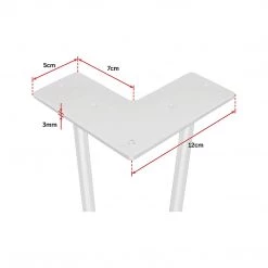 Della Francesca Set Of 4 White Industrial Retro Hairpin Table Legs 12mm Steel Bench Desk - 11cm