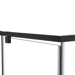 Della Francesca 900 X 700 X 1900mm Framed Safety Glass Pivot Door Shower Screen In Black