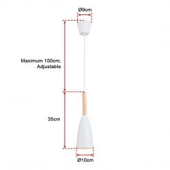 FactoryFast.com.au All White Pendant Lighting Kitchen Lamp Modern Pendant Light Bar Wood Ceiling Lights