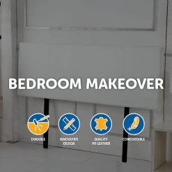 Palermo Double White PU Leather Bed Headboard Bedhead