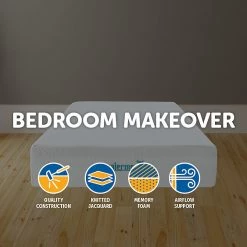 Palermo Double Mattress 30cm Memory Foam Green Tea Infused CertiPUR Approved