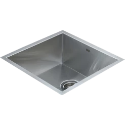 Brienz 440x440mm Stainless Steel Single Bowl Sink With Round Waste DIY & Renovation