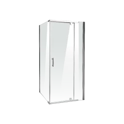 Della Francesca 1000 X 1000 X 1900mm Framed Safety Glass Pivot Door Shower Screen In CHROME