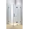 120 X 100cm Frameless 10mm Glass Shower Screen By Della Francesca BLACK Hinges/Brackets And SQUARE Handle DIY & Renovation