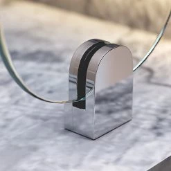 Della Francesca Chrome Bracket For Glass Balustrade Panels - Set Of 2 DIY & Renovation