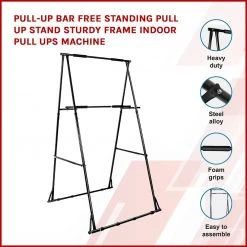 Randy & Travis Machinery Pull-up Bar Free Standing Pull Up Stand Sturdy Frame Indoor Pull Ups Machine Sports & Fitness