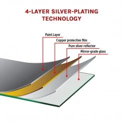 60cm Round Wall Mirror Bathroom Makeup Mirror By Della Francesca - White DIY & Renovation