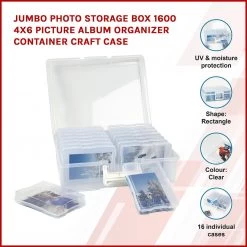 Randy & Travis Machinery Jumbo Photo Storage Box 1600 4x6 Picture Album Organizer Container Craft Case Games & Hobbies