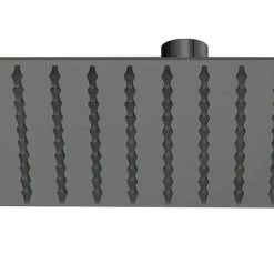 Della Francesca 200mm Shower Head Square 304SS Electroplated Matte Black Finish DIY & Renovation