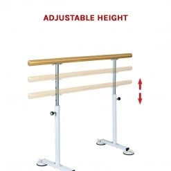 Randy & Travis Machinery Wooden Portable Ballet Bar Stretch Barre Dance Bar 1.5M Freestanding Ballet Bar