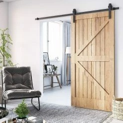 Randy & Travis Machinery 1.8m Sliding Barn Door Hardware Heavy Duty Sturdy Kit