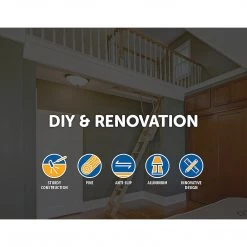 Randy & Travis Machinery DIY & Renovation Deluxe Aluminium Attic Loft Ladder - 2.7m To 3.05m