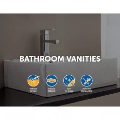 Della Francesca DIY & Renovation Bathroom Ceramic Above Counter-top Basin For Vanity